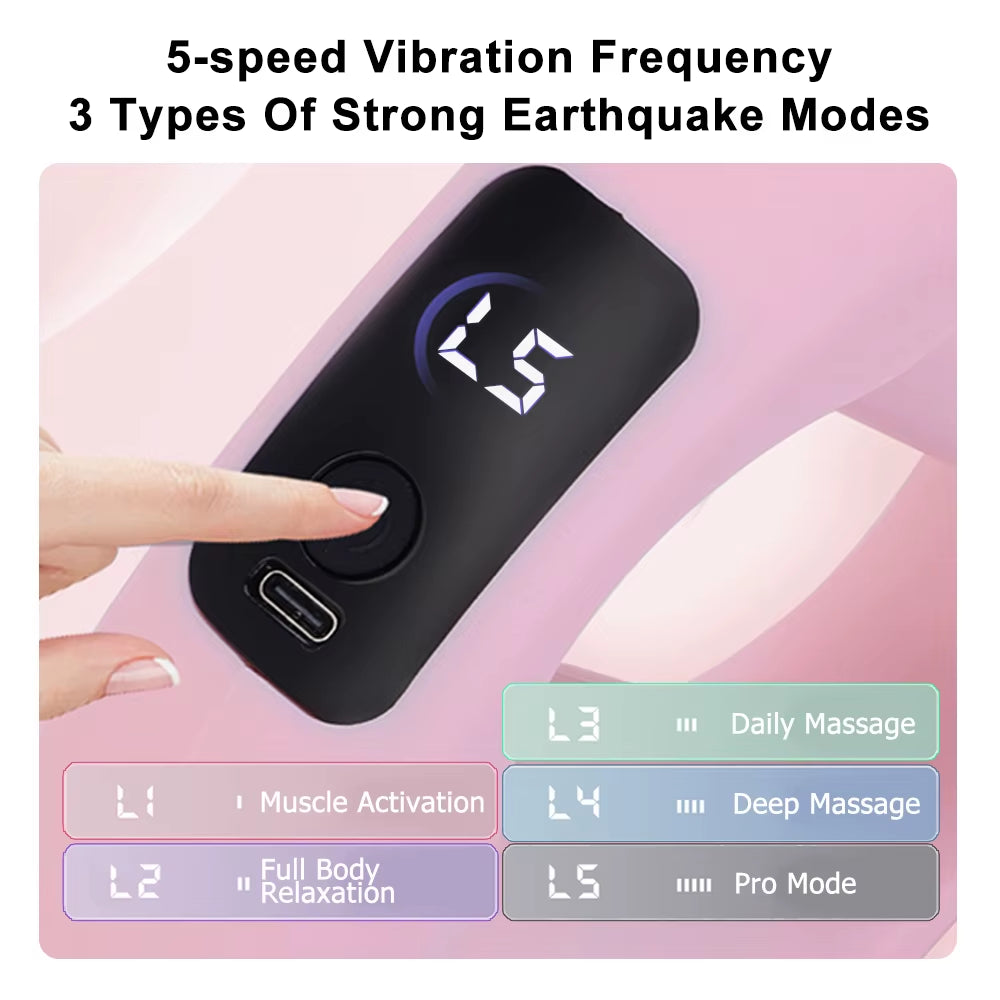 Electric Body Fascia Ring Fitness Massage Ring Vibration Body Shaping Massager Abdomen Belly Waist Deep Tissue Massage Device
