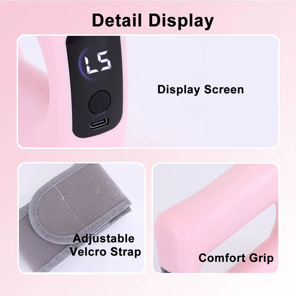 Electric Body Fascia Ring Fitness Massage Ring Vibration Body Shaping Massager Abdomen Belly Waist Deep Tissue Massage Device